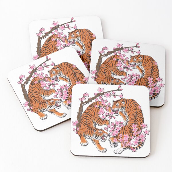 Item preview, Tigers and Cherry Blossoms designed and sold by Kirrindy Designs.