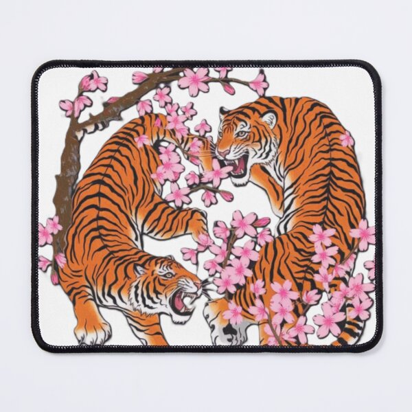 Item preview, Tigers and Cherry Blossoms designed and sold by Kirrindy Designs.