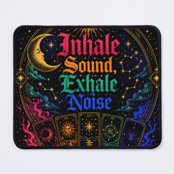 Item preview, Inhale Sound Exhale Noise Celestial Tarot Meditation Gothic Art designed and sold by Artistikastore.