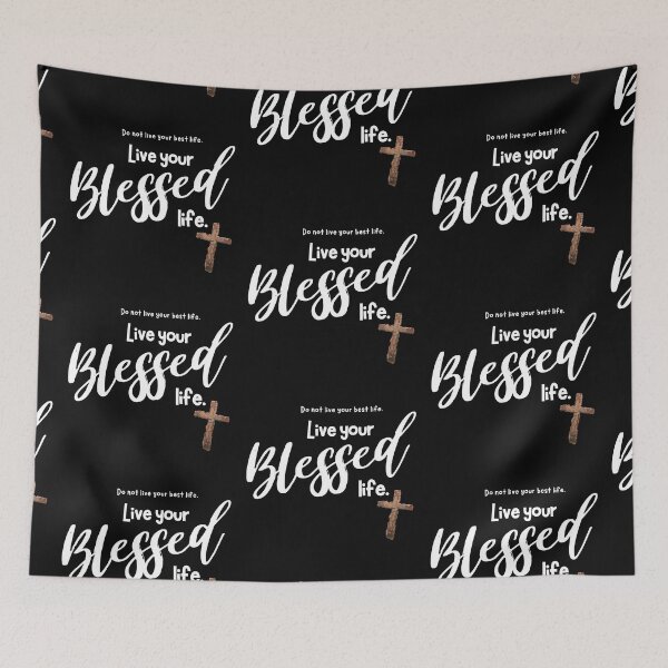 Item preview, Live your Blessed life - white designed and sold by Cane & Abel Creations ..