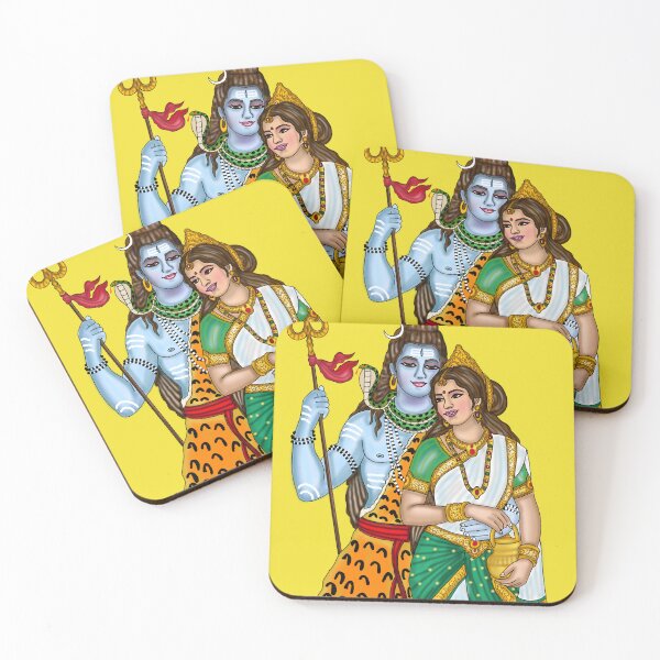 Item preview, Shiva and Parvati Artwork | Sacred Hindu Divine Couple Digital Illustration designed and sold by Harshit_Digital_Arts.