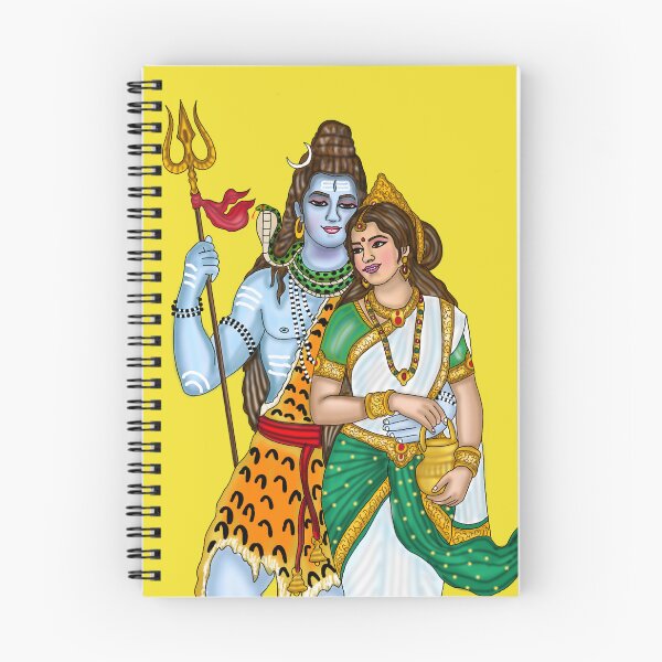 Item preview, Shiva and Parvati Artwork | Sacred Hindu Divine Couple Digital Illustration designed and sold by Harshit_Digital_Arts.
