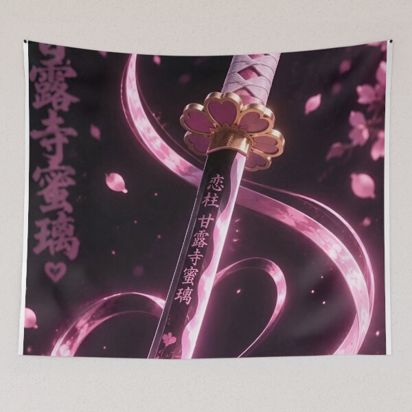 Item preview, Mitsuri Kanroji Nichirin Sword Poster | Love Hashira Demon Slayer Anime Katana Art | Sakura Aesthetic Wall Decor designed and sold by Dyan4.