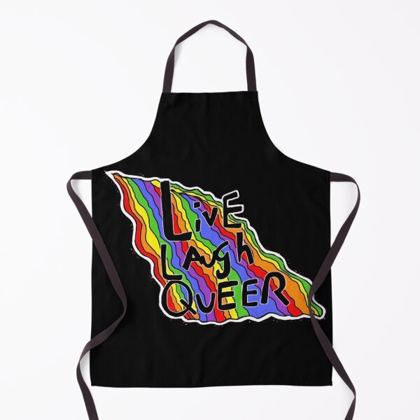 Item preview, Live Laugh Queer Rainbow Pride Doodle Design designed and sold by Cherry Prism Designs.