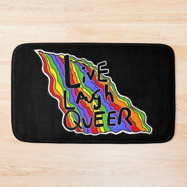 Item preview, Live Laugh Queer Rainbow Pride Doodle Design designed and sold by Cherry Prism Designs.