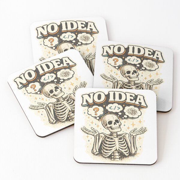 Item preview, NO IDEA Funny Skeleton Retro Vintage Sarcastic Meme Design designed and sold by suthee navakul.