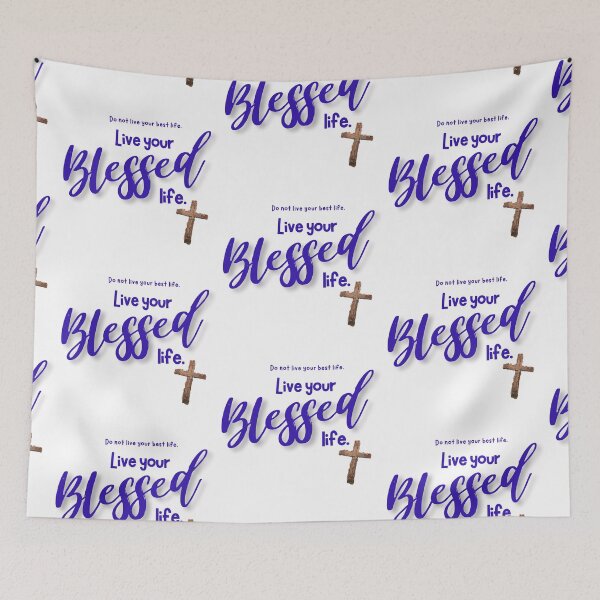 Item preview, Live your Blessed life - blueberry designed and sold by Cane & Abel Creations ..