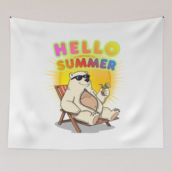Item preview, Funny Polar Bear – Hello Summer Vacation Vibes designed and sold by MyMerryMary.