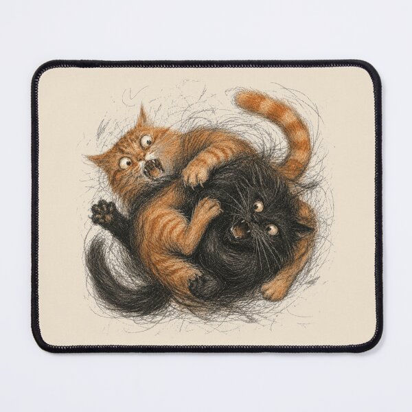 Item preview, Chaotic Cat Wrestling Tornado Sketch designed and sold by POD DYNASTY.