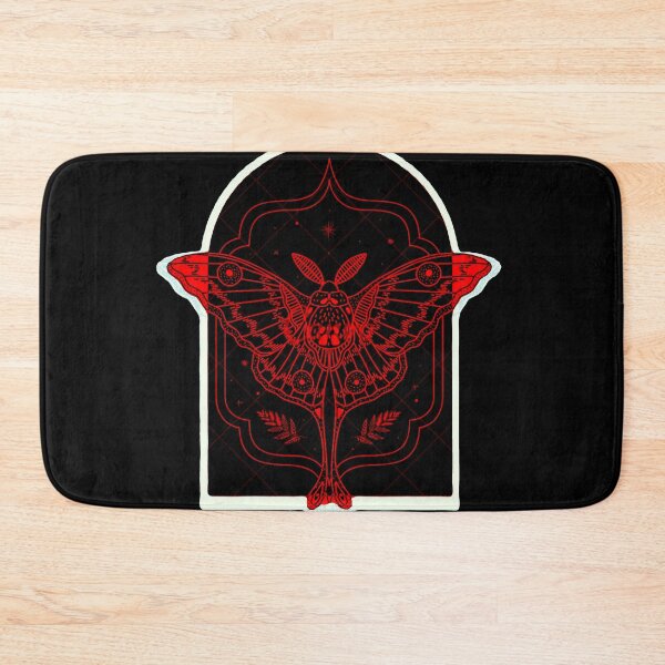 Item preview, White Outline Neon Red Luna Moth Portal designed and sold by Ideniquo.