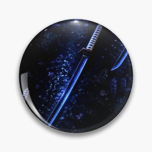 Item preview, Giyu Tomioka Nichirin Sword Poster | Water Hashira Demon Slayer Katana Art | Blue Aesthetic Anime Wall Decor designed and sold by Dyan4.