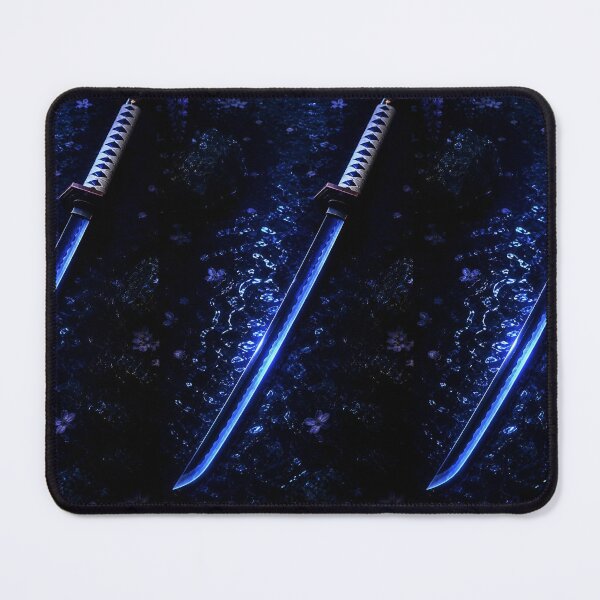 Item preview, Giyu Tomioka Nichirin Sword Poster | Water Hashira Demon Slayer Katana Art | Blue Aesthetic Anime Wall Decor designed and sold by Dyan4.
