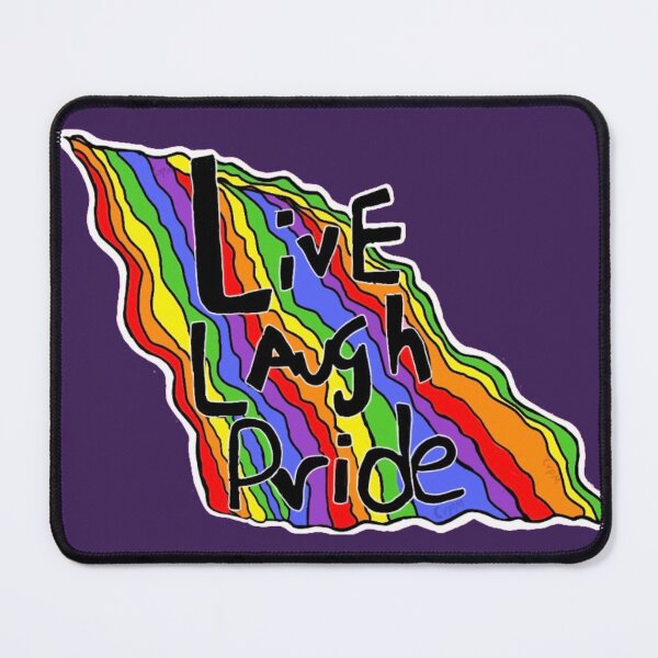 Item preview, Live Laugh Pride LGBTQ Rainbow Pride Design designed and sold by Cherry Prism Designs.