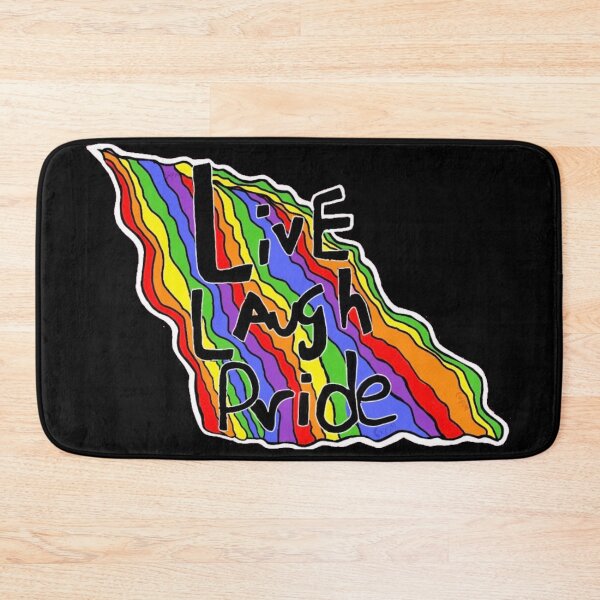 Item preview, Live Laugh Pride LGBTQ Rainbow Pride Design designed and sold by Cherry Prism Designs.