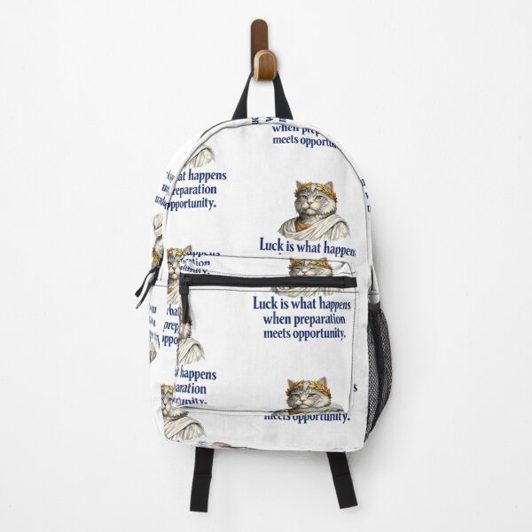 Item preview, Seneca Inspired Stoic Roman Cat – Luck is What Happens When Preparation Meets Opportunity designed and sold by Donsean22.