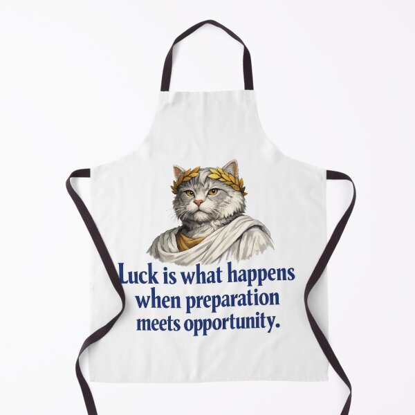 Item preview, Seneca Inspired Stoic Roman Cat – Luck is What Happens When Preparation Meets Opportunity designed and sold by Donsean22.
