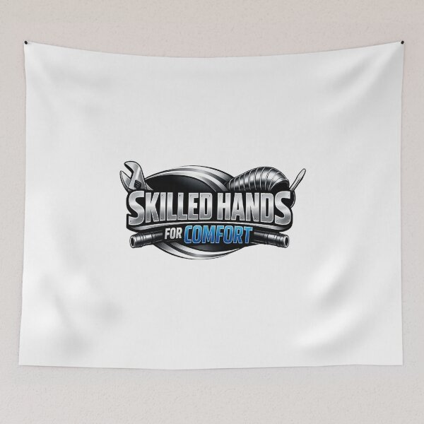 Item preview, Skilled Hands for Comfort HVAC Technician Pride Logo Design designed and sold by FrozenHeat97.