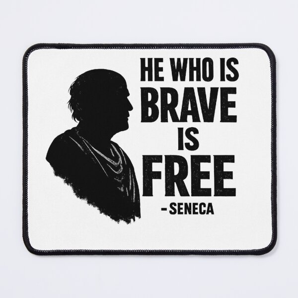 Item preview, Seneca Inspired Bravery Quote – “He Who Is Brave Is Free” designed and sold by Donsean22.