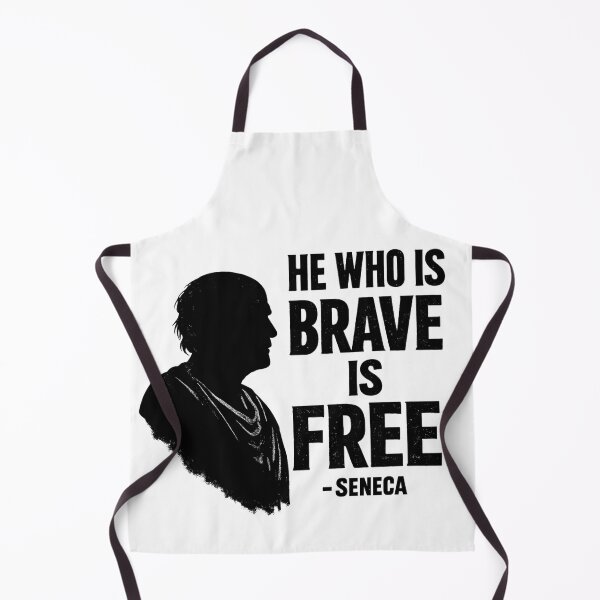 Item preview, Seneca Inspired Bravery Quote – “He Who Is Brave Is Free” designed and sold by Donsean22.