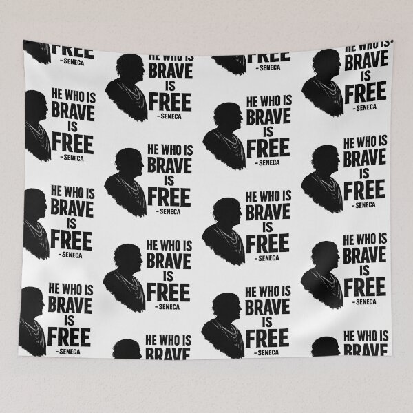 Item preview, Seneca Inspired Bravery Quote – “He Who Is Brave Is Free” designed and sold by Donsean22.