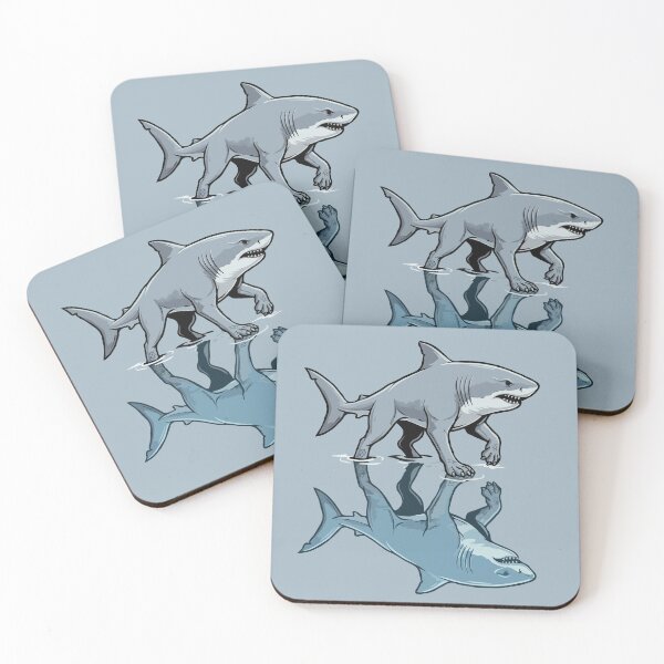 Item preview, Four Legged Walking Shark Water Reflection designed and sold by Gkinoki.