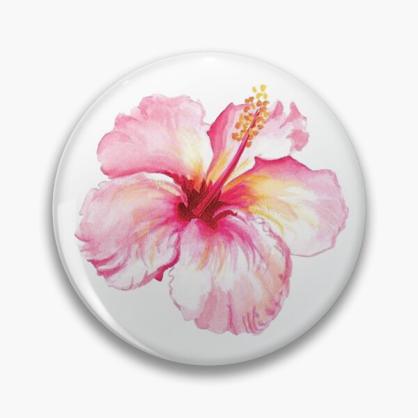 Item preview, Pink Hawaiian Hibiscus Flower Art designed and sold by Spring Things.