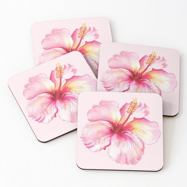 Item preview, Pink Hawaiian Hibiscus Flower Art designed and sold by Spring Things.