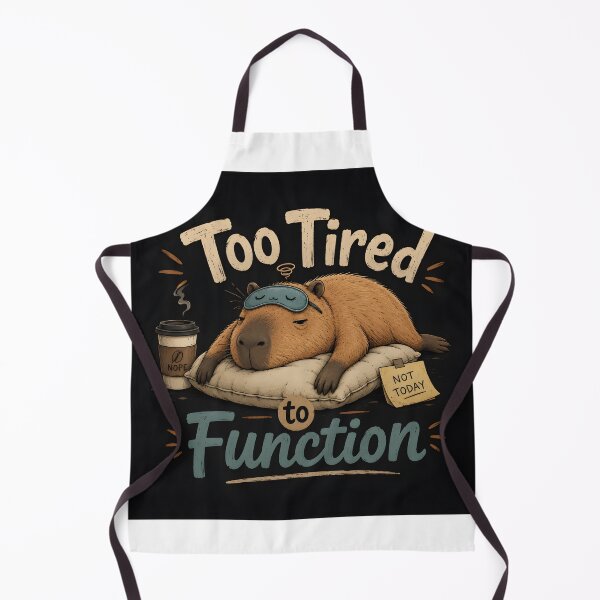 Item preview, Too Tired to Function Capybara Cute Funny Lazy Animal Meme Design designed and sold by suthee navakul.