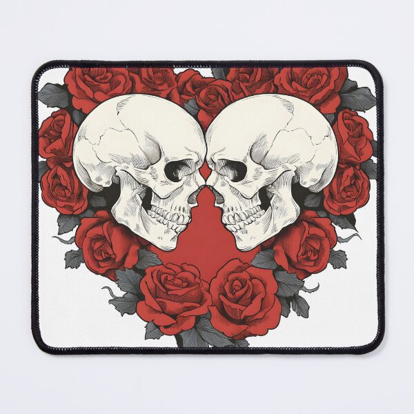 Item preview, Gothic Skull Heart With Red Roses Dark Romantic Tattoo Aesthetic designed and sold by suthee navakul.