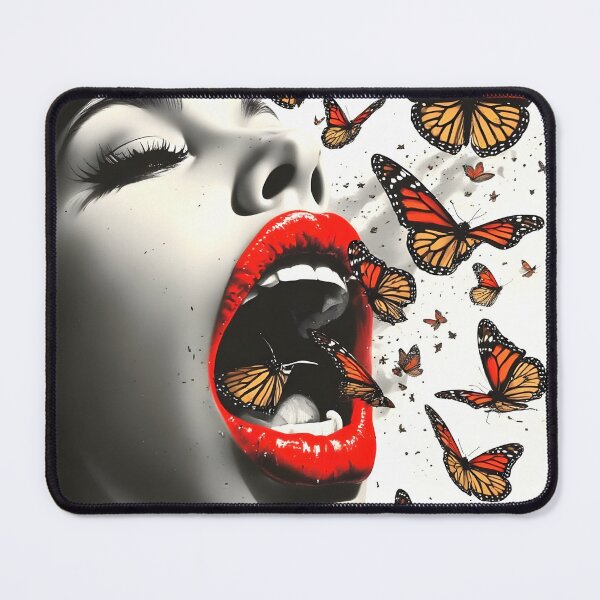 Item preview, Retro Woman Exhaling Butterflies  designed and sold by UrbanTempleArt.