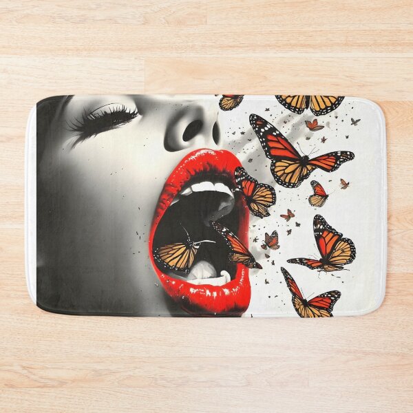 Item preview, Retro Woman Exhaling Butterflies  designed and sold by UrbanTempleArt.
