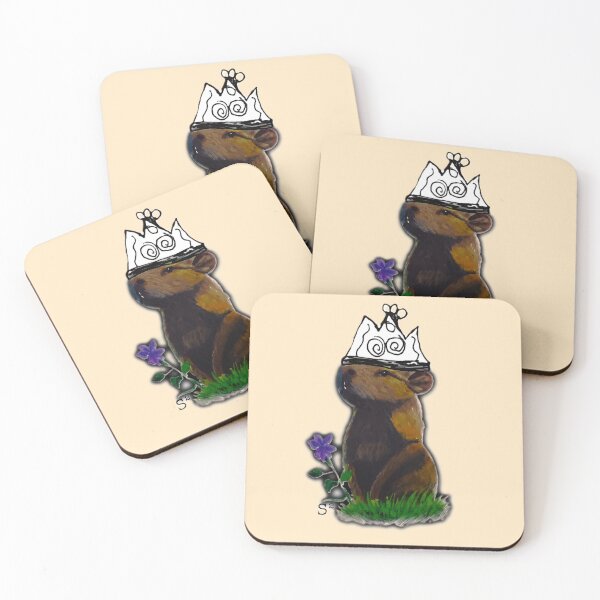 Item preview, Whimsical Capybara with Crown designed and sold by ArtistsAtticWI.