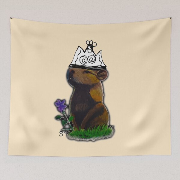 Item preview, Whimsical Capybara with Crown designed and sold by ArtistsAtticWI.