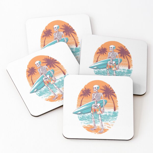 Item preview, Retro Skeleton Surfer Vintage Beach Sunset Skeleton Surfing Aesthetic designed and sold by suthee navakul.