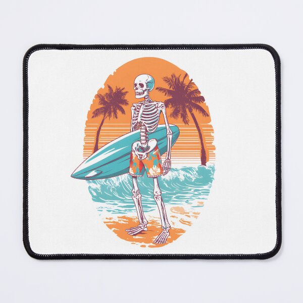 Item preview, Retro Skeleton Surfer Vintage Beach Sunset Skeleton Surfing Aesthetic designed and sold by suthee navakul.