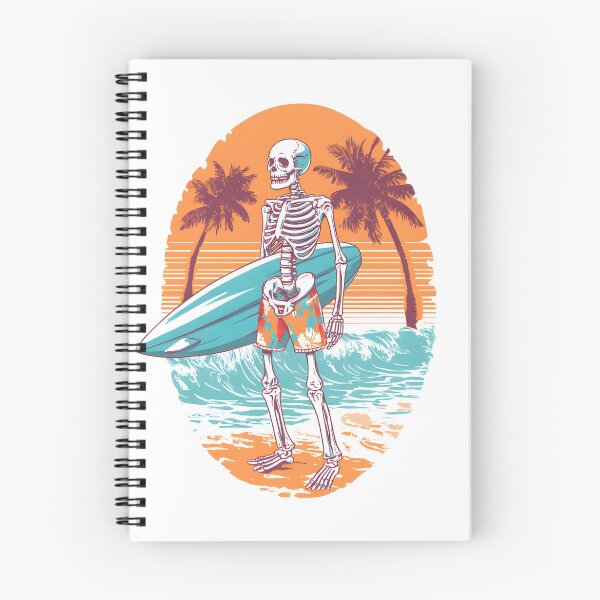 Item preview, Retro Skeleton Surfer Vintage Beach Sunset Skeleton Surfing Aesthetic designed and sold by suthee navakul.