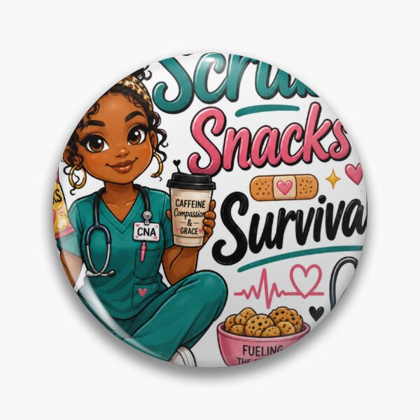 Item preview, Scrubs Snacks and Survival CNA Sticker | Healthcare Worker Gift | Nurse Life Decal | Nursing Student Sticker designed and sold by overcomercrafts.
