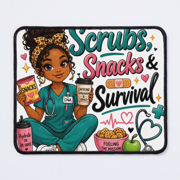 Item preview, Scrubs Snacks and Survival CNA Sticker | Healthcare Worker Gift | Nurse Life Decal | Nursing Student Sticker designed and sold by overcomercrafts.