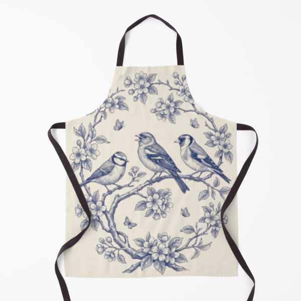 Item preview, Blue Toile songbirds designed and sold by Kritiwadhawan30.