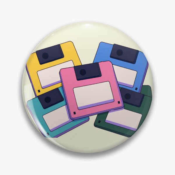 Item preview, Retro Colorful Floppy Disk Stack Y2K Tech Nostalgia designed and sold by bosamji.