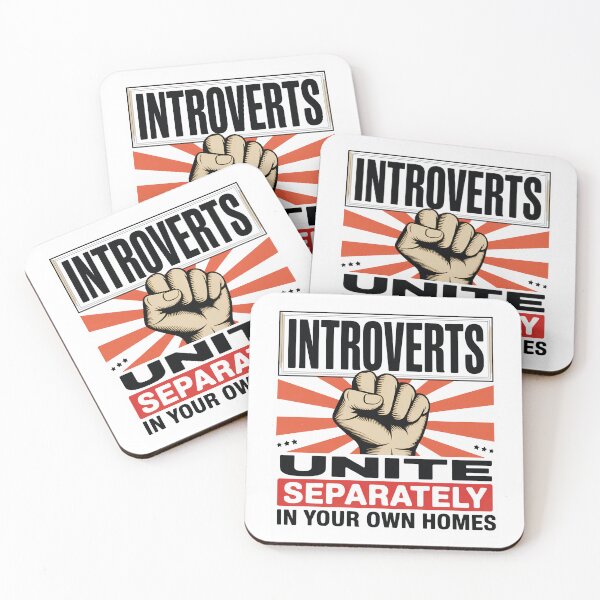 Item preview, Introverts Unite — Separately, In Your Own Homes | Funny Introvert Protest designed and sold by EXATEES  ⭐⭐⭐⭐⭐.