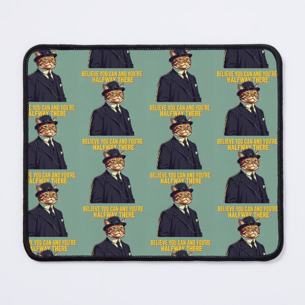 Item preview, Theodore Roosevelt inspired pop art cat quote design – “Believe you can and you’re halfway there” vintage presidential illustration designed and sold by Donsean22.