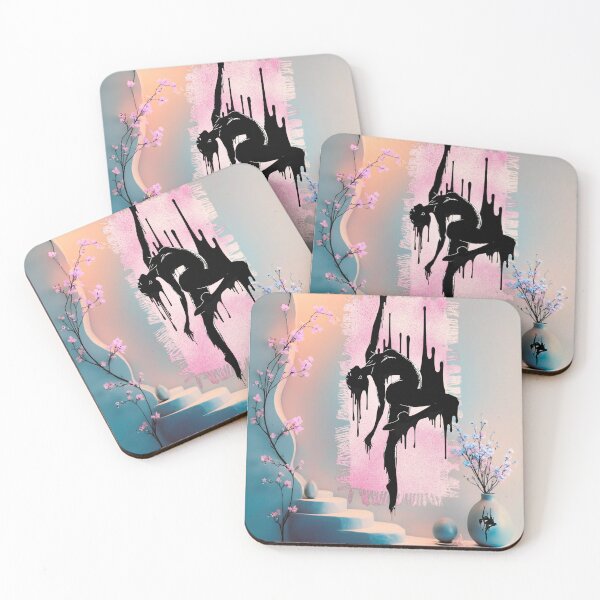 Item preview, Melting Ballerina Surrealist Pink Wall Art silhouette designed and sold by AXENT Designs.
