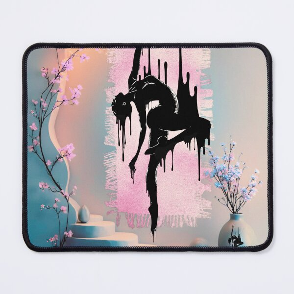 Item preview, Melting Ballerina Surrealist Pink Wall Art silhouette designed and sold by AXENT Designs.