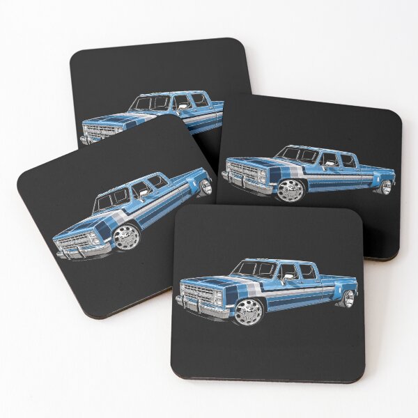 Item preview, Classic Chevrolet C30 Crew Cab Dually – Blue Squarebody Custom Truck Art designed and sold by Stinky Lincy's Apparel Company.