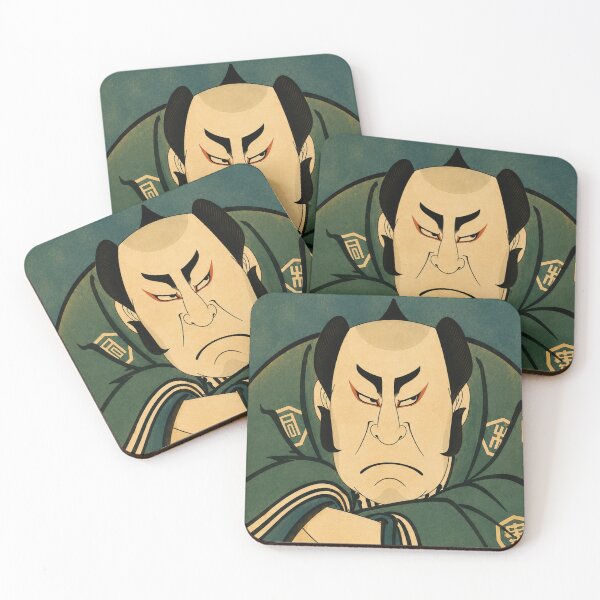 Item preview, Angry Samurai by Utagawa Toyokuni I - Japanese Ukiyo-e Kabuki Portrait Art Print for Vintage Japan Lovers designed and sold by RickE.