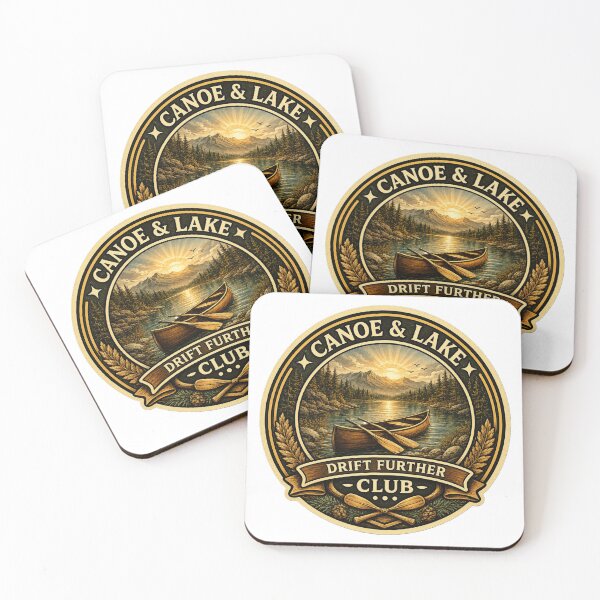 Item preview, Canoe & Lake Club Sticker | Drift Further Badge | Canoe Adventure Design | Lake Life Outdoor Emblem designed and sold by MrDev.