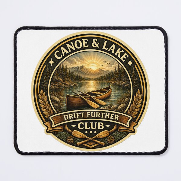 Item preview, Canoe & Lake Club Sticker | Drift Further Badge | Canoe Adventure Design | Lake Life Outdoor Emblem designed and sold by MrDev.