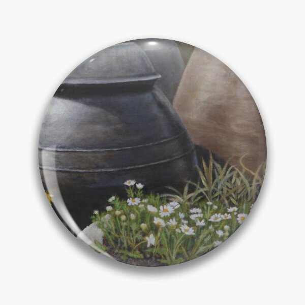 Item preview, Korean Jangdok Pots and Daisies designed and sold by HaedamArt.