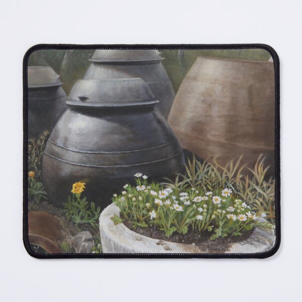 Item preview, Korean Jangdok Pots and Daisies designed and sold by HaedamArt.
